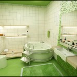 Yeşil banyo dekorasyon fikirleri