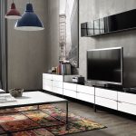 Enza siyah beyaz tv ünitesi crystal