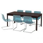 İkea modern masa sandalye modelleri/ kahve mavi
