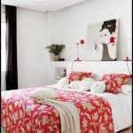 Kırmızı yatak odası dekoru