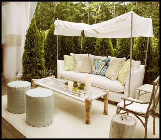 Bauhaus beyaz bahçe mobilyaları