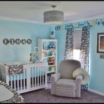 Lüks mavi bebek odası dekorasyonu