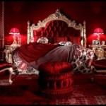 Sultan kırmızı yatak odası dekorasyonu