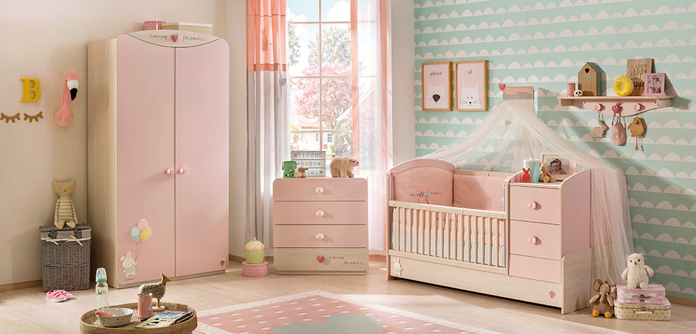 Çilek bebek odası takımı baby girl modeli