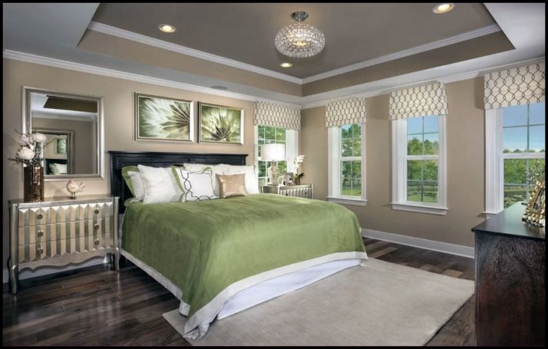 Yeşil yatak odası asma tavan