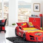 Alfemo kırmızı arabalı genç odası gps racer