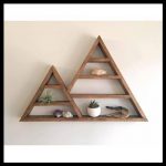 Piramit ahşap dekoratif raf modelleri