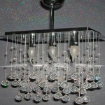 Dikdörtgen sarkıtmalı kristal taşlı avize modeli