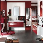 Dekoratif kırmızı modern banyo dolapları