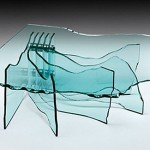 Dekoratif ve şık cam sehpa modeli