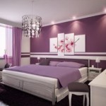 Lila renkerle tasarlanmış italyan model yatak odası