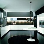Modern siyah beyaz italyan tasarım mutfak dekorasyonu
