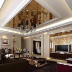 Modern ve lüks dekoratif tavan dizayn oturma odası dekorasyonu